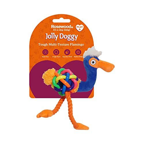 Rosewood Stoere Multi Texture Flamingo Mini Hond Speelgoed
