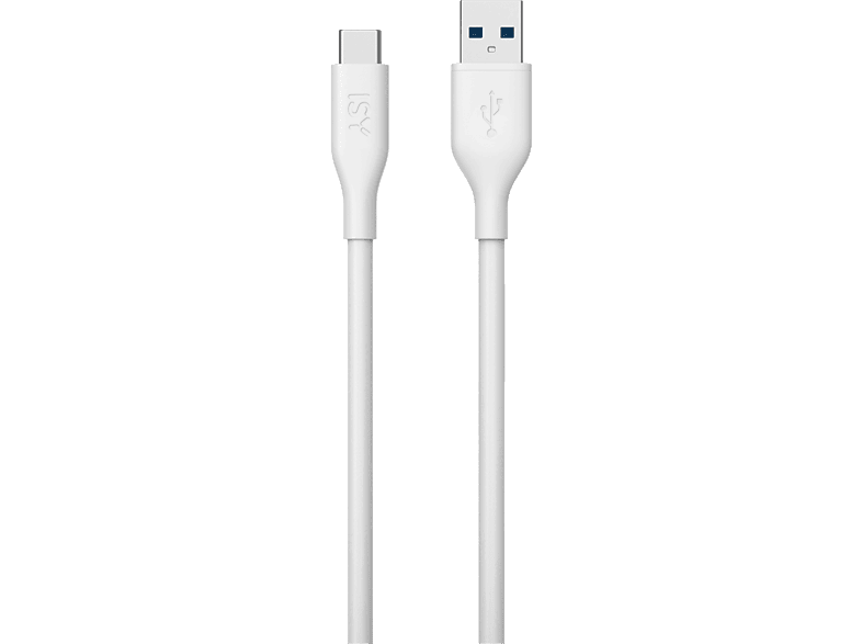 ISY Ics 5001-wt-ac USB-A naar USB-C 2 Meter Wit Kabel