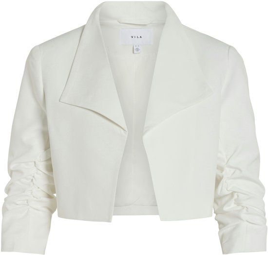 VILA VIHER BIN CROPPED BLAZER - NOOS - Cloud Dancer - Women - Size 40