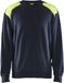 Blåkläder Blaklader Sweatshirt bi-colour 3580-1158 - Donker marineblauw/High Vis Geel - L