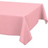 ANRO Tafelkleed Effen linnenlook Roze 240x140cm