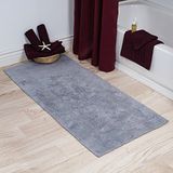 Lavish Home Badmat, 100% katoen, omkeerbaar 24 x 60\" zilver