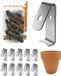 Naceture 12-pack plantenhangers bloempotklemmen roestvrij staal