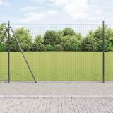 Clôture Euro avec socle en béton 10 x 1,4 m Acier revêtu de PVC Maille