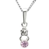 InCollections Dameshanger 925/000 sterling zilver met zirkonia wit inclusief pantserketting 40 cm 0410200003401