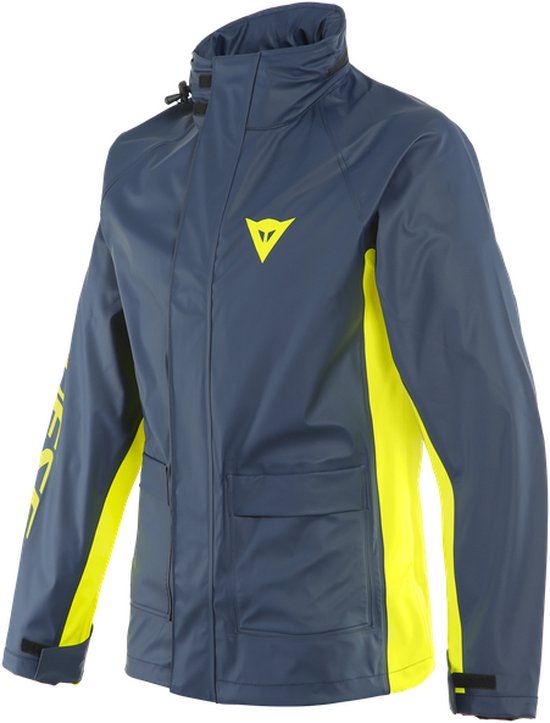 Dainese Storm 2 Unisex Regenjas Zwart Iris Fluo Geel XXS