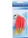 Mikado Ligne de pêche en mer 1/0 – Hair Tube Rig – Cabillaud Bar – Rouge Jaune