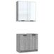 VidaXL Ensemble de meubles de salle de bain 2 pièces Bois Gris Sonoma Chêne