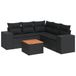 vidaXL 6-delige Loungeset met kussens, polyrattan, zwart