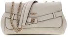 GUESS Ella Logo Convertible Xbody Flap Stone Logo crème sac bandoulière