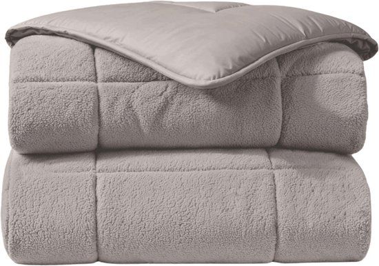 Zelesta® Teddybed Taupe 140x200 - Teddy Dekbedovertrek - 30 dagen proefslapen - Fluffy Dekbedovertrek - Wasbaar dekbed - Dekbed zonder overtrek