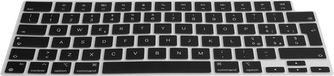 kwmobile Keyboard Cover Compatible with Apple Macbook Air 13 M4 2025 A3240 - QWERTY (Spain) Layout Keyboard Cover Silicone Skin - Black