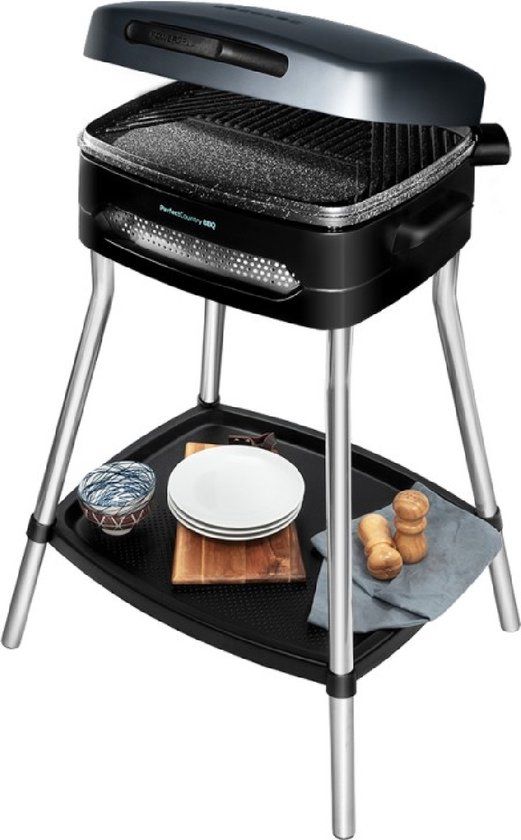 Cecotec PerfectCountry BBQ - Elektrische Barbecue - Gietijzer - Met Wielen