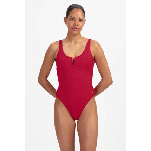 Beachlife Badpak met textuur rood