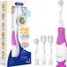 SeaGo Youha Elektrische Tandenborstel Baby & Kind - IPX7 Waterproof - Inclusief 5 Opzetborstels en LED Lampje - Voor 0-48 Maanden - Kleur: Paars