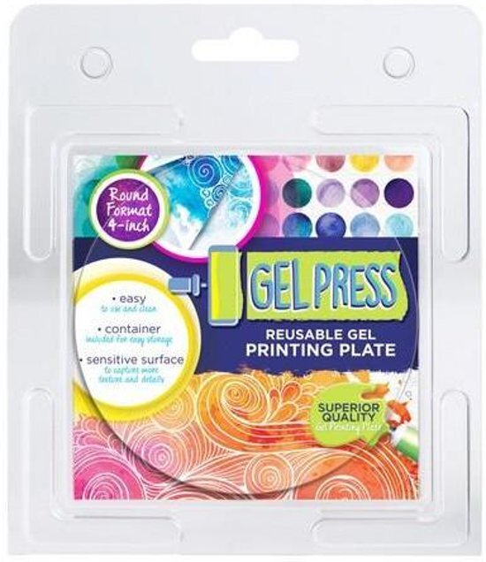 Gel Press Printing Plaat Rond 10cm voor het Monoprinten van Kaarten en Scrapbook lay-outs