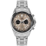 Jacques Lemans 1-2117ZG Polshorloge Heren Kwarts Zilverkleurig Staal Multi