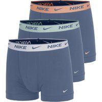 Nike Essential Cotton Stretch Trunk Boxershorts Heren - blauw, oranje, Maat S (3-pack)
