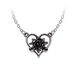 Alchemy Gothic Heart of Blackness Dames Halsketting - zwart/zilverkleurig