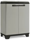 Keter Planet Recycling Armoire de rangement basse - 68x39x90cm - Gris/Noir