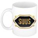 Bellatio Decorations Suus naam cadeau mok / beker met gouden embleem - kado verjaardag/ moeder/ pensioen/ geslaagd/ bedankt