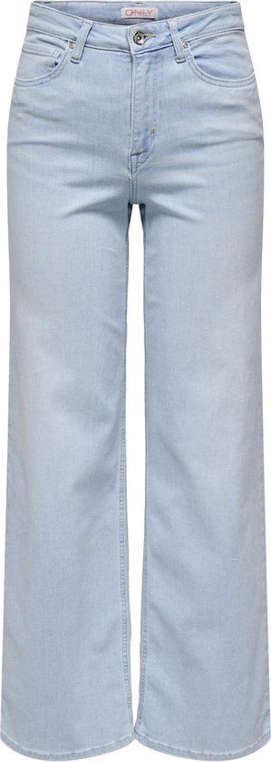ONLY ONLMADISON BLUSH HW WIDE DNM CRO495 Dames Jeans - Light Blue Bleached Denim XL X L30