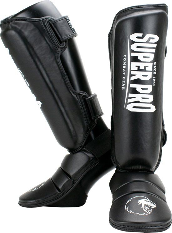 Super Pro Combat Gear Scheenbeschermer Protector Zwart/Wit Extra Large