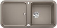 BLANCO Yova XL 6 S, gootsteen van Silgraniet PuraDur, omkeerbaar, tartufo/met InFino-afvoersysteem, inclusief compound-snijplank en afvoerregeling; 523602