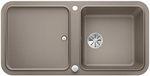 BLANCO Yova XL 6 S, gootsteen van Silgraniet PuraDur, omkeerbaar, tartufo/met InFino-afvoersysteem, inclusief compound-snijplank en afvoerregeling; 523602