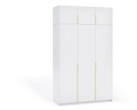 Margaret Hadas24 Kledingkast Apollonia I zonder Spiegel 150 x 250 cm (wit, gouden handgrepen)