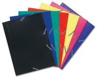 Exacompta 30x Elastomap 3 kleppen ondoorschijnende PP 4/10de - A4 - Blauw