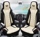 Bremer Sitzbezüge Premium Camper stoelhoezen voor La Marca Ducato Jumper Boxer PLKT207 in Zwart/Beige (2 losse stoelen)