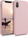 kwmobile telefoonhoesje geschikt voor Apple iPhone XS - Hoesje met siliconen coating - Smartphone case in vintage roze