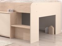 Vente-unique Halfhoogslaper hout beige 90 x 190 cm, 90 x 200 cm