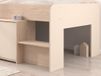 Vente-unique Halfhoogslaper hout beige 90 x 190 cm, 90 x 200 cm