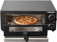 VEVOR Elektrische Pizzaoven, 30 Cm Tafelmodel Pizzaoven 25-300 °C, 1450 W, Zwart