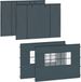 VONROC Set de parois latérales - Pour tente de réception Premium PT501XX – Imperméable – Protection UV 50+ – Gris