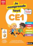 Je Comprends Tout CE1 - Tout le programme du CE1 avec ardoise effaçable - Français, Maths, Sciences, Histoire, Géographie, Anglais - Méthodes, exercices progressifs et corrigés détachables pour parent