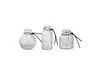 ERNST Set de vases Ernst à motif, coffret cadeau 3 pièces Transparent