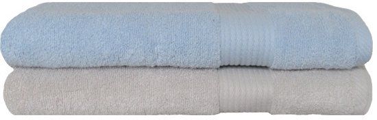 iSleep Terry Strandlaken - 100x180 cm - Licht Grijs - 2 stuks