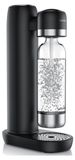Arendo machine à eau gazeuse avec une bouteille PET de 1000 ml, compatible avec les cylindres de CO2 de 60 litres, intensité de gazéification finement réglable, sans BPA, pas besoin de prise électrique, noir