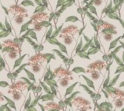 Living Walls Drawn Into Nature Behang - Vliesbehang - Botanisch & Tropisch - Beige Groen Rood