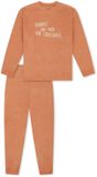 SCHIESSER Pyjama lang Meisjes Katoen/Polyester Effen Lange mouw Rotan 164