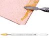 Stylo rouge en acier inoxydable pour le travail du cuir, doré