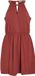 VILA VIMILLA S/L SHORT BRAIDED DRESS/FT/KA Dames XXL Katoen Mouwloos Halter Kort Brick Dust Lente/Zomer 2025