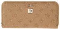 GUESS Ella Logo SLG Zip Around Portemonnee Beige Logo Taupe