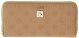 GUESS Ella Logo SLG Zip Around Portemonnee Beige Logo Taupe