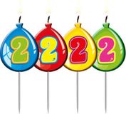 Folat Party Products Folat Kaarsje Birthday Ballonnen Cijfer 2