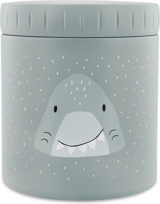 Trixie Thermos container - Mr. Shark - Thermo lunchpot voor kinderen - 500 ML - RVS Lunchbox - Blauw