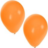 Shoppartners Bv 50x ballonnen oranje en zwart - knoopballonnen